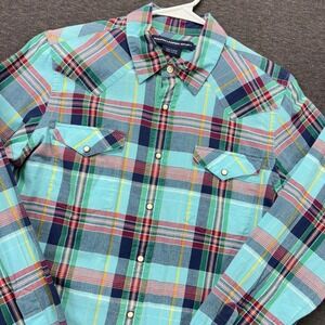 Ralph Lauren Multicolor Plaid Button-Down Shirt - Teal Dominant